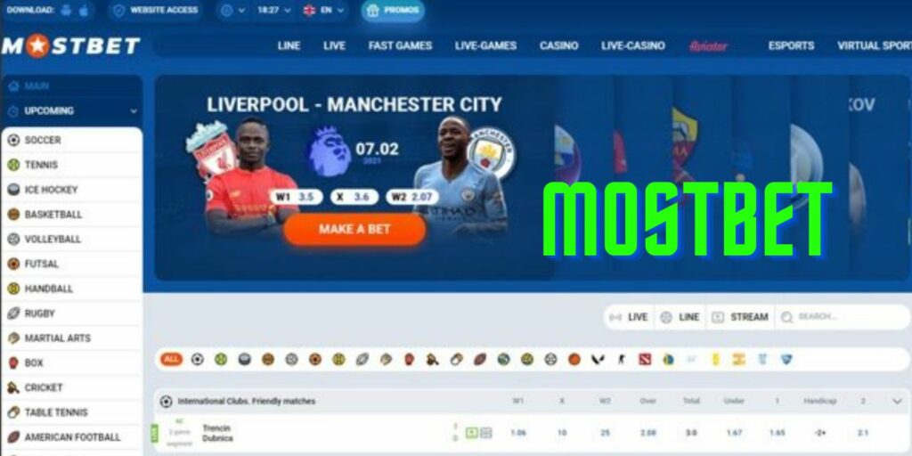 Mostbet India sports betting website review